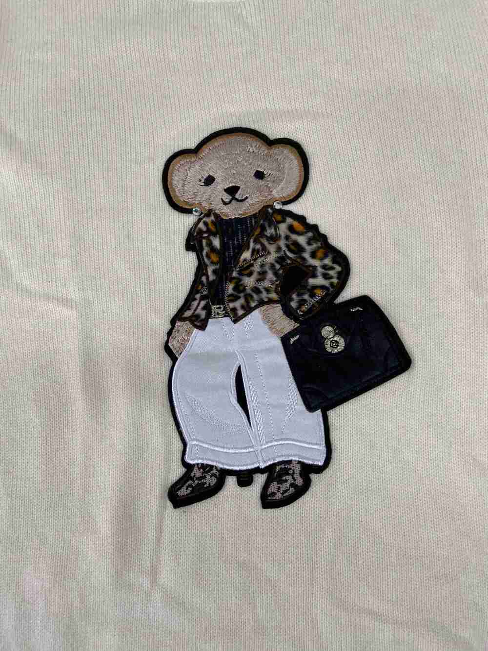 Polo Ralph Lauren Purple Label Cream Crewneck Sweater - Picture 3 of 6